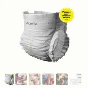 18 SIZE 4 COTERIE DISPOSABLE DIAPERS